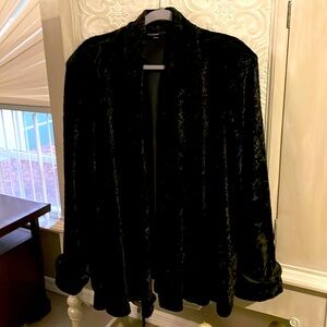 Vintage Black LS Open Jacket